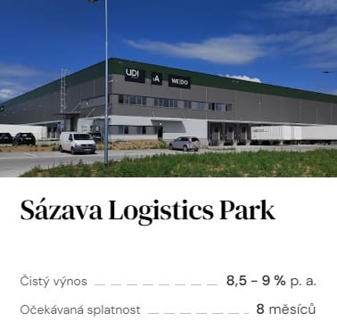 upvest sázava logistic park investice